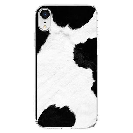 Etui, iPhone XR, Biało czarna krowa EtuiStudio