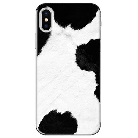 Etui, iPhone XS Max, Biało czarna krowa EtuiStudio