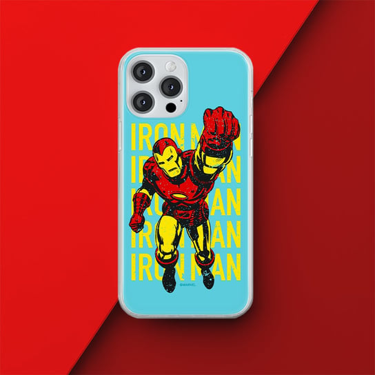 Etui Iron Man 009 Marvel Nadruk pełny Niebieski Producent: Samsung, Model: A14 4G/5G Inna marka