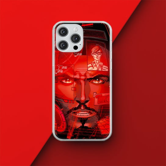 Etui Iron Man 016 Marvel Nadruk pełny Czerwony Producent: Samsung, Model: A20S Inna marka