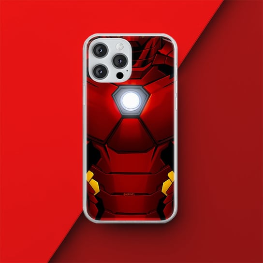 Etui Iron Man 020 Marvel Nadruk pełny Czerwony Producent: Samsung, Model: A01 Inna marka