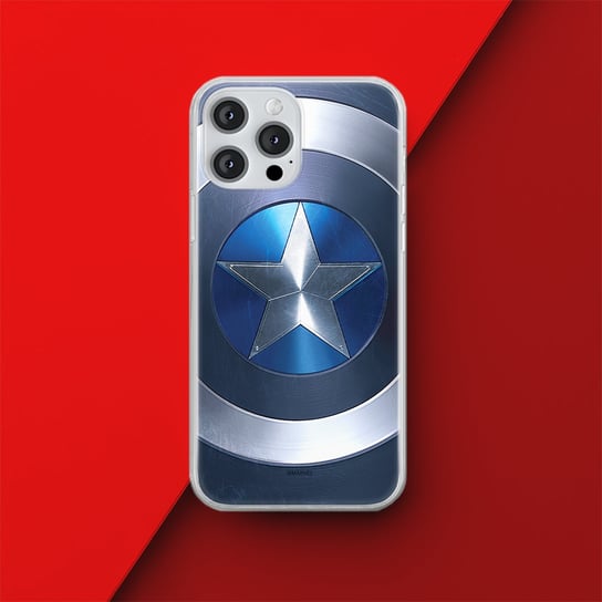 Etui Kapitan Ameryka 005 Marvel Nadruk pełny Niebieski Producent: Samsung, Model: A34 5G Inna marka