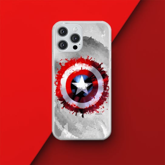 Etui Kapitan Ameryka 019 Marvel Nadruk pełny Szary Producent: Samsung, Model: A11 / M11 Inna marka