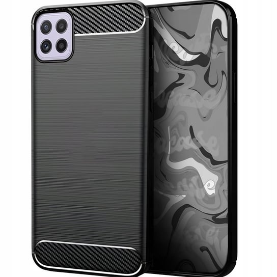 Etui Karbon Do Samsung Galaxy A22 5G + Szkło 9H Hello Case