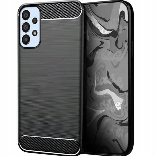 Etui Karbon Do Samsung Galaxy A33 5G + Szkło 9H 5D Hello Case