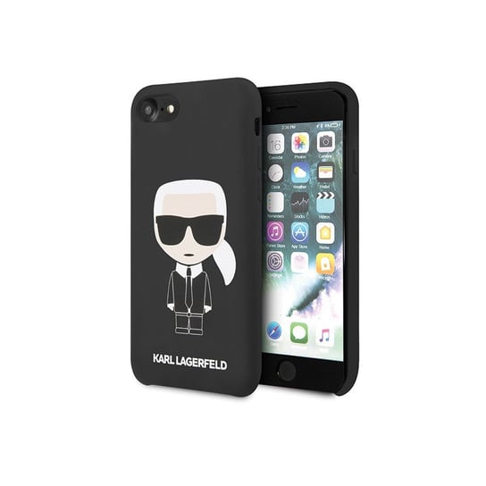 Etui Karl Lagerfeld KLHCI8SLFKBK Apple, IPHONE SE 2020/8/7, czarny, Silicone Iconic Karl Lagerfeld