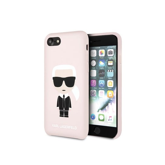 Etui Karl Lagerfeld KLHCI8SLFKPI Apple, IPHONE SE 2020/8/7, różowy Silicone Iconic Karl Lagerfeld
