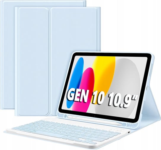 Etui klawiatura Apple iPad 10.9 GEN 10 2022 A2696 | niebieski Armor Case