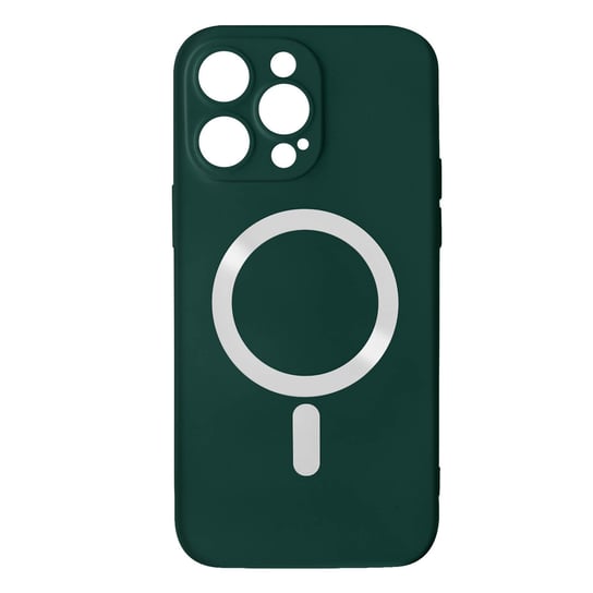Etui kompatybilne z Magsafe do iPhone 14 Pro Max Półsztywne, miękkie w dotyku, zielone Avizar