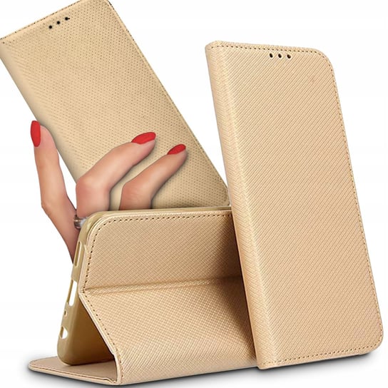 ETUI KSIĄŻKOWE ZŁOTY do SAMSUNG A21 Klapka Magnet Funnycase