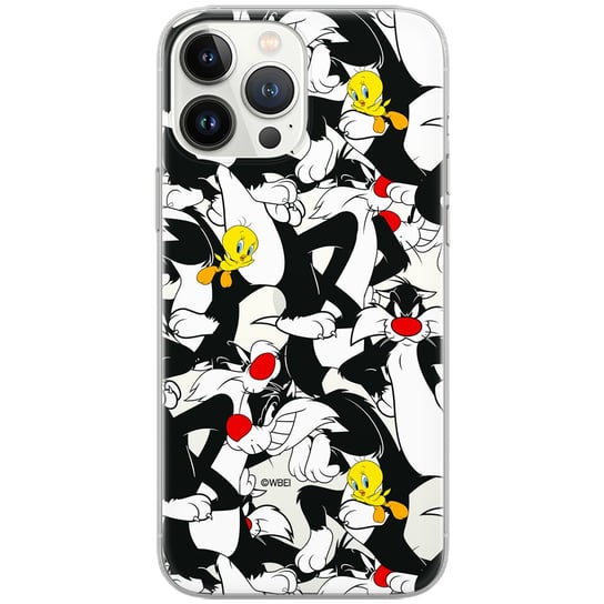 Etui Looney Tunes dedykowane do Huawei MATE 20, wzór: Sylwester i Tweety 004 Etui częściowo przeźroczyste, oryginalne i oficjalnie / Looney Tunes ERT Group