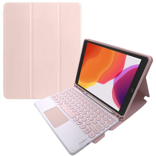 Etui magnetyczne Alogy klawiatura Bluetooth Pencil do Apple iPad 10.2 2019/2020/2021 7/8/9Gen Różowe 4kom.pl