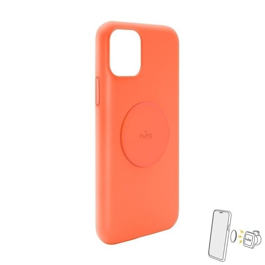 Etui magnetyczne na iPhone 11 PURO ICON+ Cover, fluo pomarańczowy Puro
