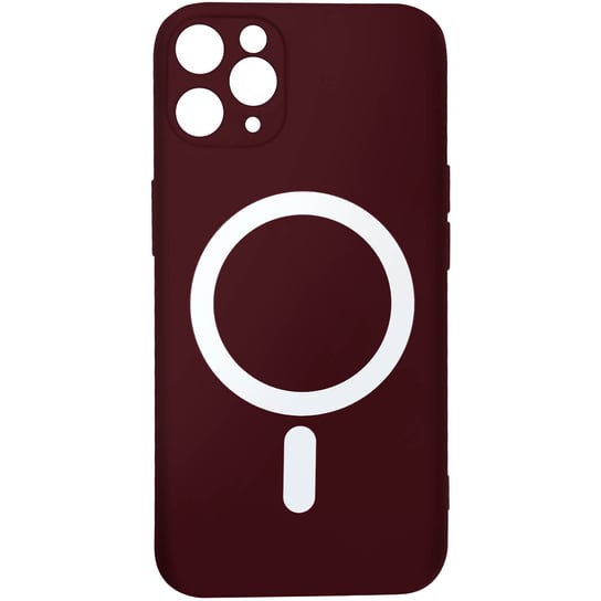 Etui MagSafe do iPhone 11 Pro Soft Touch Mate Raised Edges Bordeaux Avizar