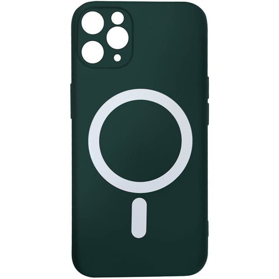 Etui MagSafe do iPhone 11 Pro Soft Touch Mate Raised Edges zielony Avizar