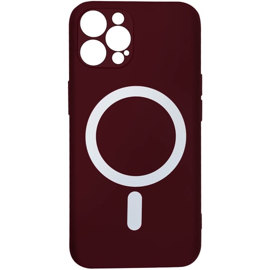 Etui MagSafe do iPhone 12 Pro Soft Touch Mate Raised Edges Bordeaux Avizar