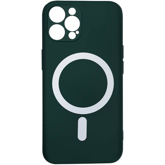 Etui MagSafe do iPhone 12 Pro Soft Touch Mate Raised Edges zielony Avizar