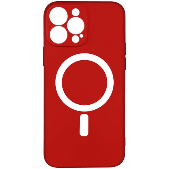Etui MagSafe do iPhone 13 Pro Max Soft Touch Mate Raised Edges czerwony Avizar
