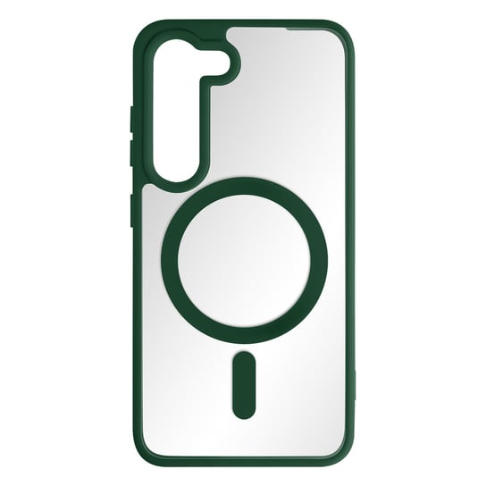 Etui MagSafe Samsung Galaxy S23 Plus z twardym tylem w matowej zieleni Avizar