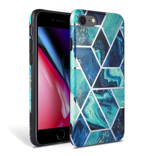 Etui Marble do iPhone 7 / 8 / SE 2020 Blue TECH-PROTECT