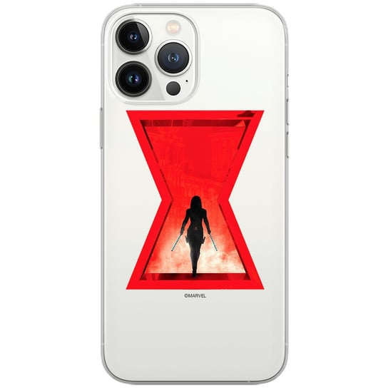 Etui Marvel dedykowane do Iphone 11 PRO MAX, wzór: Czarna Wdowa 009 Etui częściowo przeźroczyste, oryginalne i oficjalnie licencjonowane Marvel