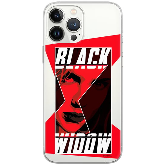 Etui Marvel dedykowane do Iphone 11 PRO MAX, wzór: Czarna Wdowa 012 Etui częściowo przeźroczyste, oryginalne i oficjalnie licencjonowane Marvel