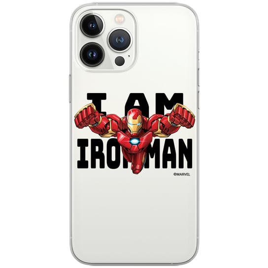 Etui Marvel dedykowane do Iphone 11 PRO MAX, wzór: Iron Man 028 Etui częściowo przeźroczyste, oryginalne i oficjalnie licencjonowane Marvel