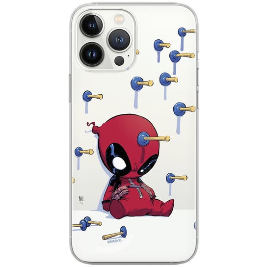 Etui Marvel dedykowane do Iphone 11, wzór: Deadpool 005 Etui częściowo przeźroczyste, oryginalne i oficjalnie licencjonowane Marvel
