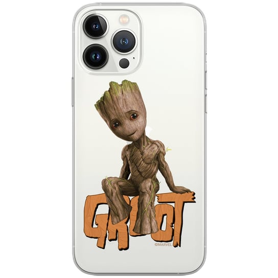 Etui Marvel dedykowane do Iphone 11, wzór: Groot 005 Etui częściowo przeźroczyste, oryginalne i oficjalnie licencjonowane Marvel