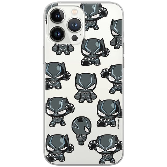 Etui Marvel dedykowane do Iphone 12 Mini, wzór: Czarna Pantera 016 Etui częściowo przeźroczyste, oryginalne i oficjalnie licencjonowane Marvel