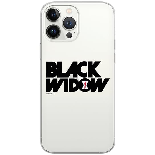 Etui Marvel dedykowane do Iphone 12 Mini, wzór: Czarna Wdowa 010 Etui częściowo przeźroczyste, oryginalne i oficjalnie licencjonowane Marvel