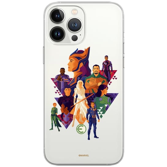 Etui Marvel dedykowane do Iphone 12 Mini, wzór: Eternals 007 Etui częściowo przeźroczyste, oryginalne i oficjalnie licencjonowane Marvel