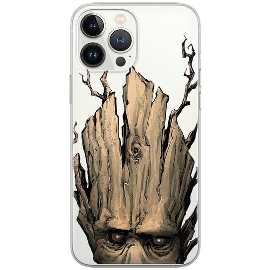 Etui Marvel dedykowane do Iphone 13 MINI, wzór: Groot 002 Etui częściowo przeźroczyste, oryginalne i oficjalnie licencjonowane Marvel