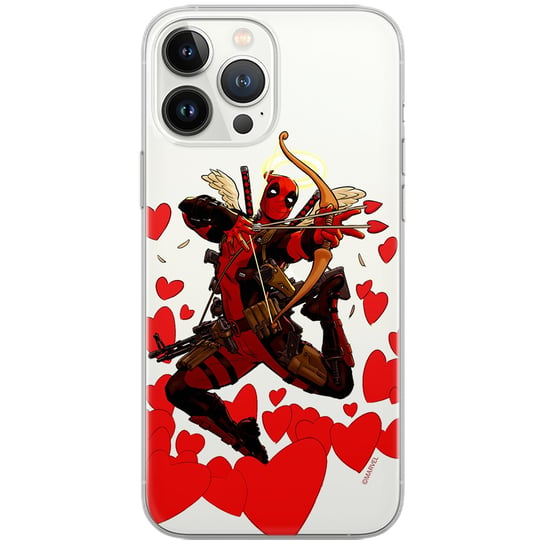 Etui Marvel dedykowane do Iphone 13, wzór: Deadpool 011 Etui częściowo przeźroczyste, oryginalne i oficjalnie licencjonowane Marvel