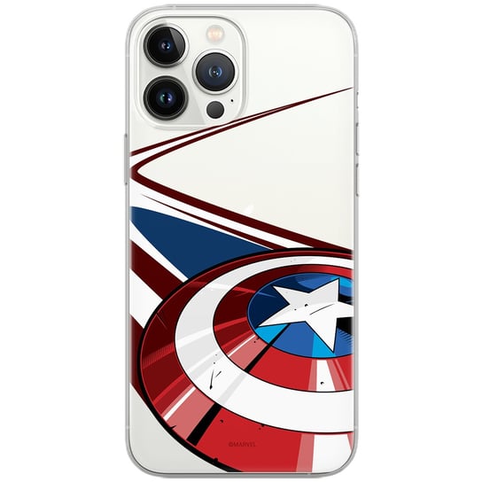 Etui Marvel dedykowane do Samsung A33 5G, wzór: Kapitan Ameryka 008 Etui częściowo przeźroczyste, oryginalne i oficjalnie licencjonowane Marvel