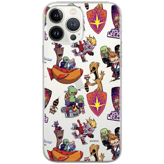 Etui Marvel dedykowane do Samsung A41, wzór: Strażnicy Galaktyki 007 Etui częściowo przeźroczyste, oryginalne i oficjalnie licencjonowane Marvel