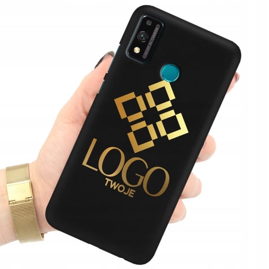 ETUI MAT do HUAWEI HONOR 9X LITE TWOJE LOGO GOLD Funnycase