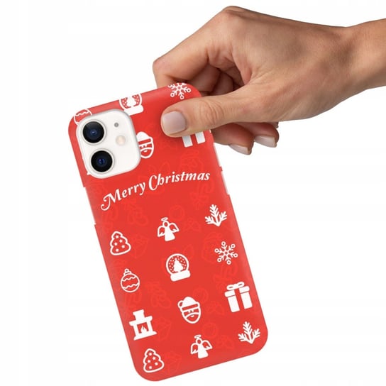 Etui Matowe CZERWONY IPHONE 12 MINI Zimowe Świąteczne Mikołaj Wiele Wzorów Funnycase