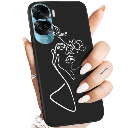 Etui Matowe Do Honor 90 Lite 5G Wzory Line Art Kreska Linia Obudowa Case Honor