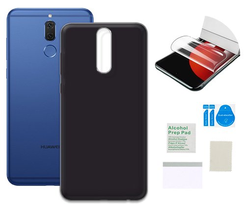 Etui matowe do HUAWEI MATE 10 LITE czarny case obudowa + folia ochronna TPU MARTECH