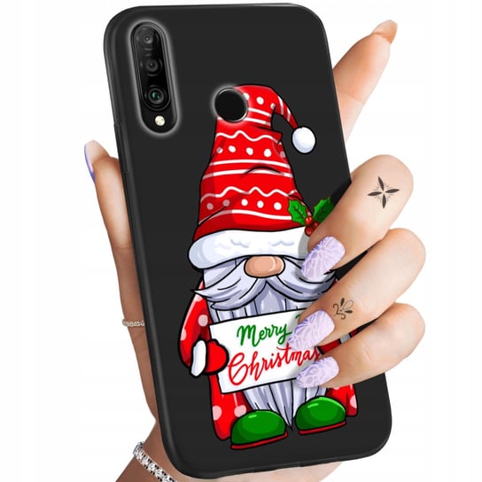 Etui Matowe Do Huawei P30 Lite Wzory Mikołaj Święta Renifer Obudowa Case Huawei