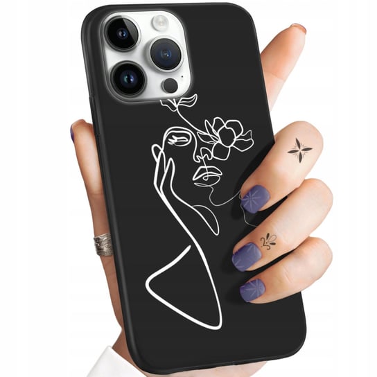 Etui Matowe Do Iphone 14 Pro Wzory Line Art Kreska Linia Obudowa Pokrowiec Apple