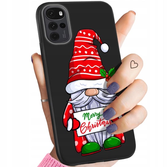 Etui Matowe Do Motorola Moto G22 4G Wzory Mikołaj Święta Renifer Obudowa Motorola
