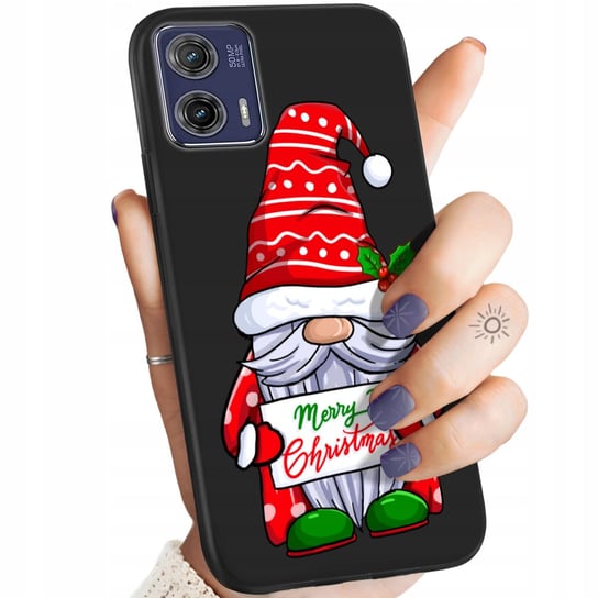 Etui Matowe Do Motorola Moto G73 Wzory Mikołaj Święta Renifer Obudowa Case Motorola