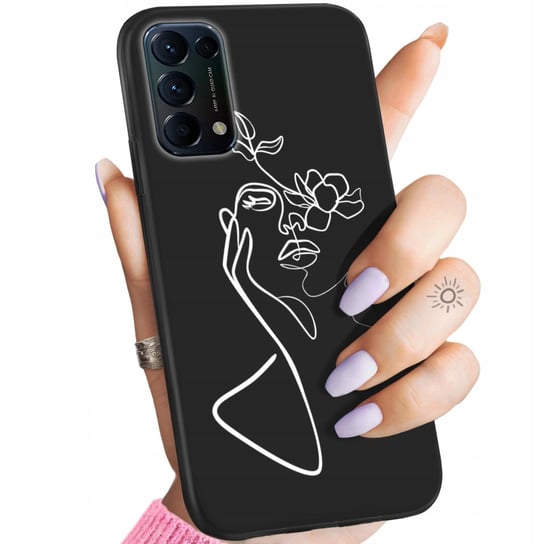 Etui Matowe Do Oppo Reno 5 5G Wzory Line Art Kreska Linia Obudowa Pokrowiec Oppo