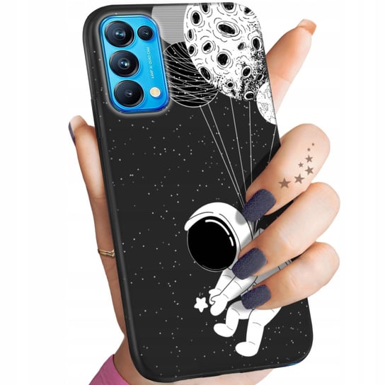 ETUI MATOWE DO OPPO RENO 5 PRO 5G WZORY KOSMOS KSIĘŻYC GWIAZDY OBUDOWA CASE Oppo