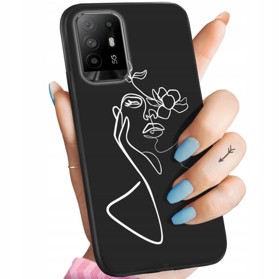 Etui Matowe Do Oppo Reno 5Z Wzory Line Art Kreska Linia Obudowa Pokrowiec Oppo