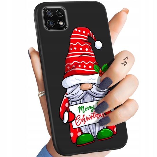 Etui Matowe Do Samsung Galaxy A22 5G Wzory Mikołaj Święta Renifer Obudowa Samsung