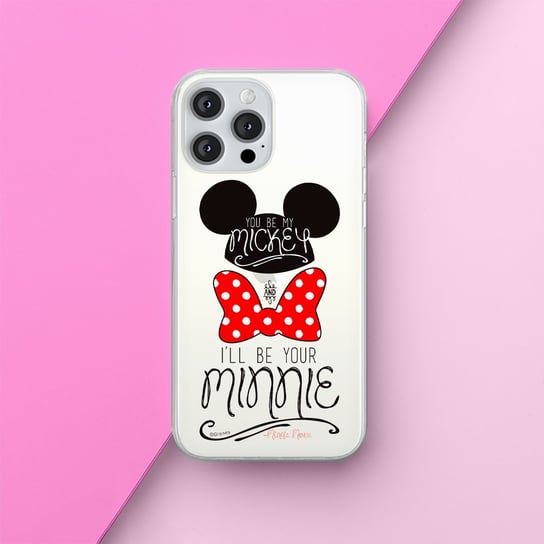 Etui Mickey i Minnie 004 Disney Nadruk częściowy Przeźroczysty Producent: Google, Model: PIXEL 7 PRO ERT Group