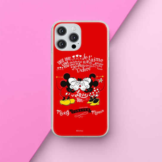 Etui Mickey i Minnie 005 Disney Nadruk pełny Czerwony Producent: Samsung, Model: A54 5G Inna marka